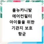 올뉴카니발 에어컨필터 아이들을 위한 기관지 보호 항균 필터 추천